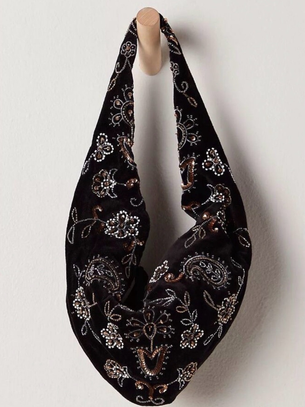 BRAND NEW - Free People Nashville Nights Embellished Black Bag purse